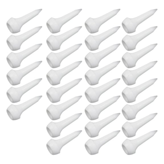 Tibvox 30Pcs Professional Short White Plastic Golf Tees Mushroom Head Golf Tees Portable Golf Training Tool for Driving Range