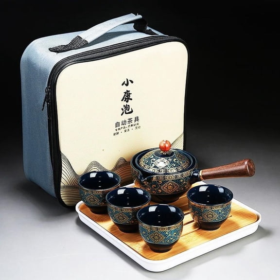 Tibvox 360 Degree Rotational Tea Maker, Ceramic Teapot With Brewer, Household Teapot, Portable Travel Gift