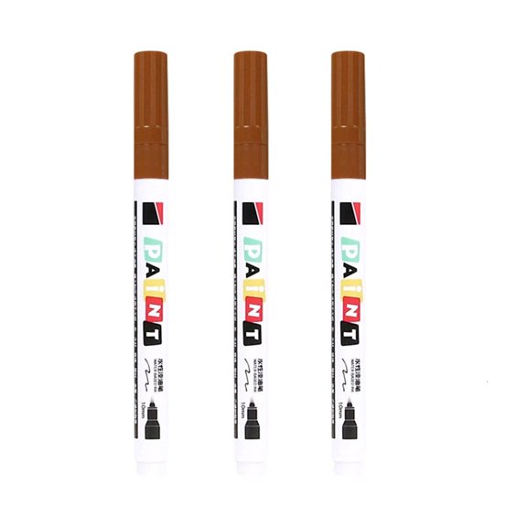 Tibvox 3Pcs Weather Resistant Stone Paint Marker Pen For Gravestone Tombstone Lettering Drawing on Stone Metal Wood And Plastic