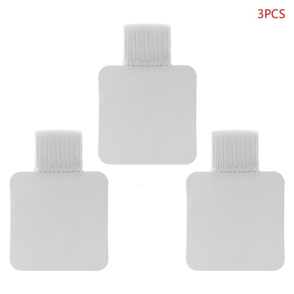 Tibvox 3pcs Square Self-adhesive Leather Pen Clip Pencil Elastic Loop For Notebooks Jou