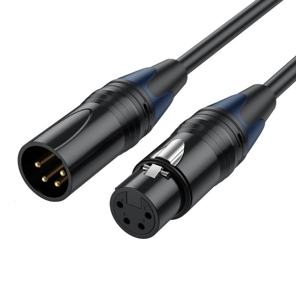 Tibvox 4 Pin Power Supply Cable Male to 4 Pin Female for Blackmagic Camera Monitor Recorder Mixers DSLR Speaker System