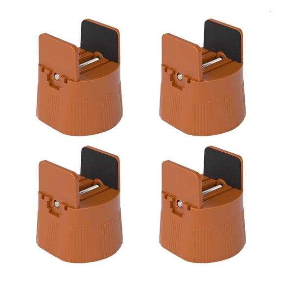 Tibvox 4Pcs Adjustable Furniture Chair Feet Risers with Clamp Heavy Duty Chair Sofa Table Raiser Chair Foot Protections Pad
