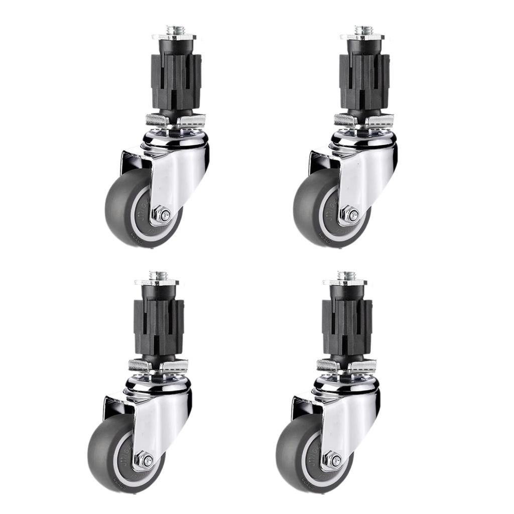 Tibvox 4Pcs Furniture Square Tube Wheel Replacement Swivels Casters Furniture Swivels Rollers Office Chair Wheel Caster