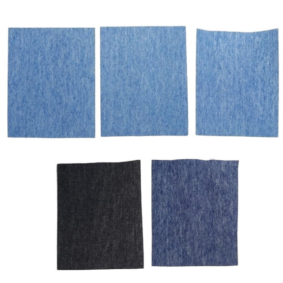 Tibvox 5/25 Pcs Denim-Patches Multifunctional Rectangular Patches Jean Patches Self-adhesive Elliptical Patches for Repairing