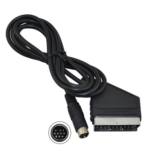 Tibvox 5.9ft 1.8m RGB Scart AV Cable Lead Repalcement for for Saturn Game Console