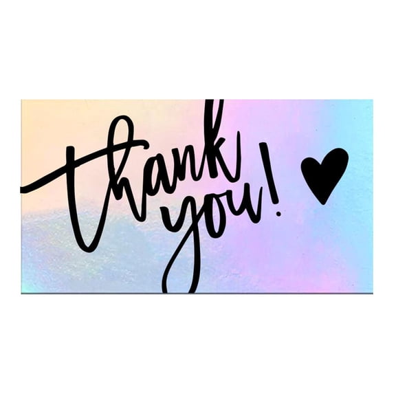 Tibvox 50pcs Thank You for Your Order Business Cards Shopping Purchase Thanks Greeting Cards Appreciation Card for Small Business 5x9cm