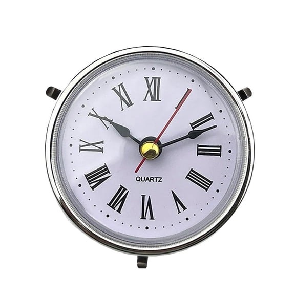 Tibvox (65mm) 2.56Inch Mini Quartzs Clock Insert with Arabic/Roman Numerals Replacement Round Quartzs Movement Miniature Clock