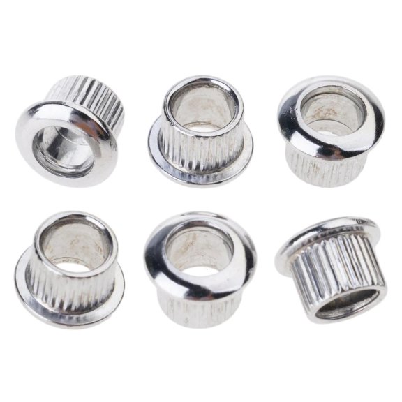 Tibvox 6x Chrome Guitar String Through Body Ferrules String Ferrules Durable