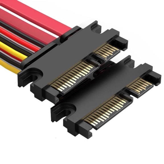 Tibvox 7+15Pin Satas Power Data Cable for HDD Ssds Opticals Drive Universal Compatibility