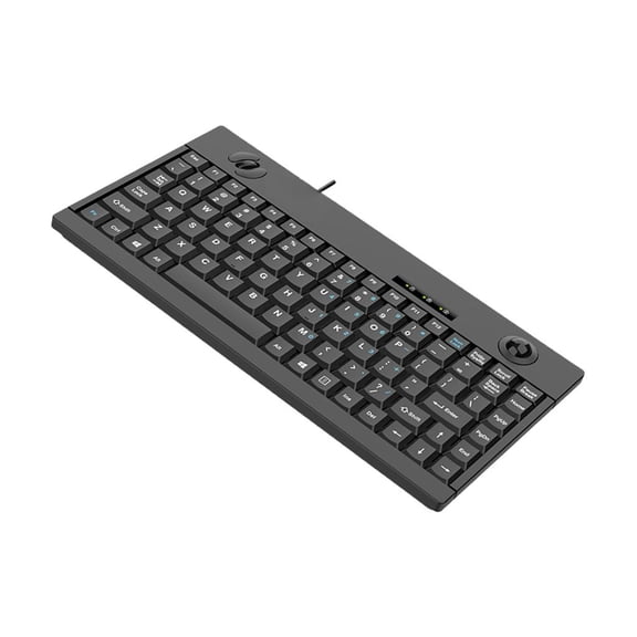 Tibvox 88Key Waterproof Keyboards Integrated Trackball Mouse Function USB Wireds for PC Laptop Control