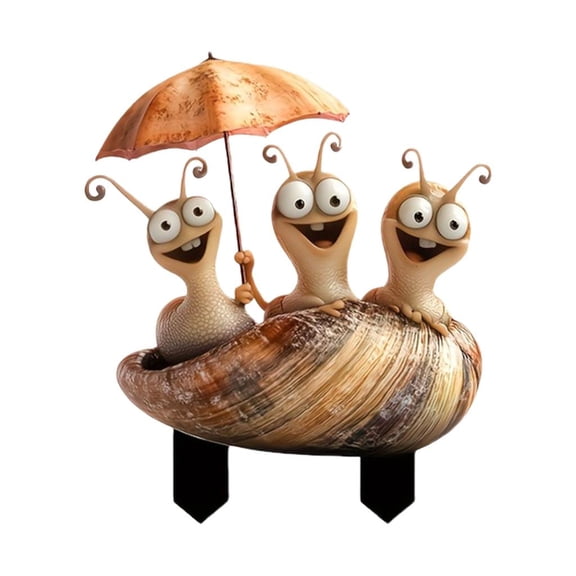 Tibvox Acrylic Garden Floor Plug Creative Waterproof Snail Statue Sculptures