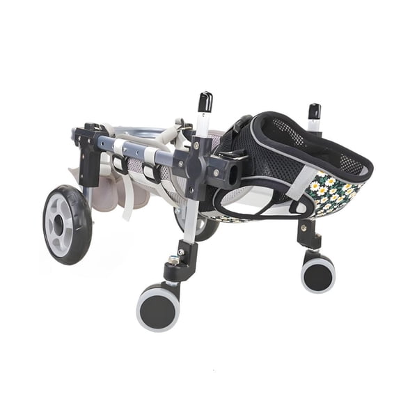 Tibvox Adjustable Four Wheel Pet Wheelchair Lightweight Portable for Enhances Mobility
