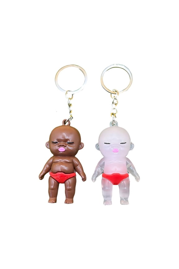 Tibvox Adorable Black Doll Keychain with Metal Ring Accessories For Bags And Keyrings