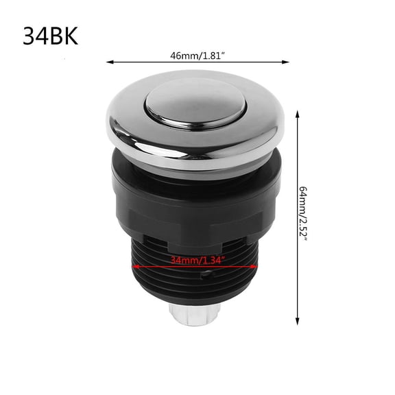 Tibvox Air Pressure Switch On Off Push Button For Bathtub Garbage Disposal for Whirlpoo