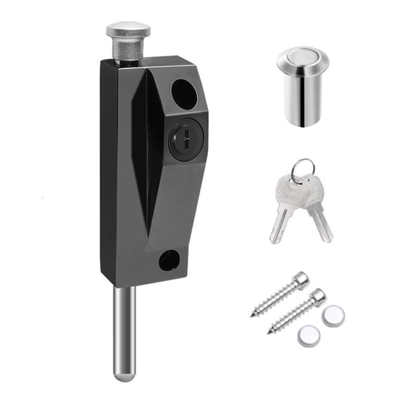 Tibvox Aluminum Alloys Framed Door Lock Thickened Vertical Barrels Bolt Latches