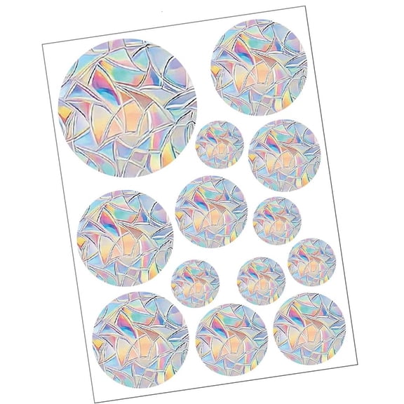 Tibvox Antis-Collision Window Sticker for Birds,Prisms Window Clings Rainbow Alerts Decal