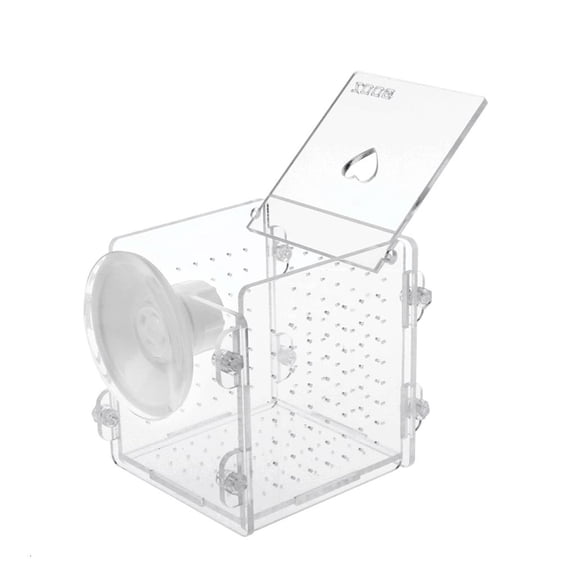 Tibvox Aquarium Breeder Box Fish for Tank Breeding Incubator Small Fish Hatchery 8x8x8.