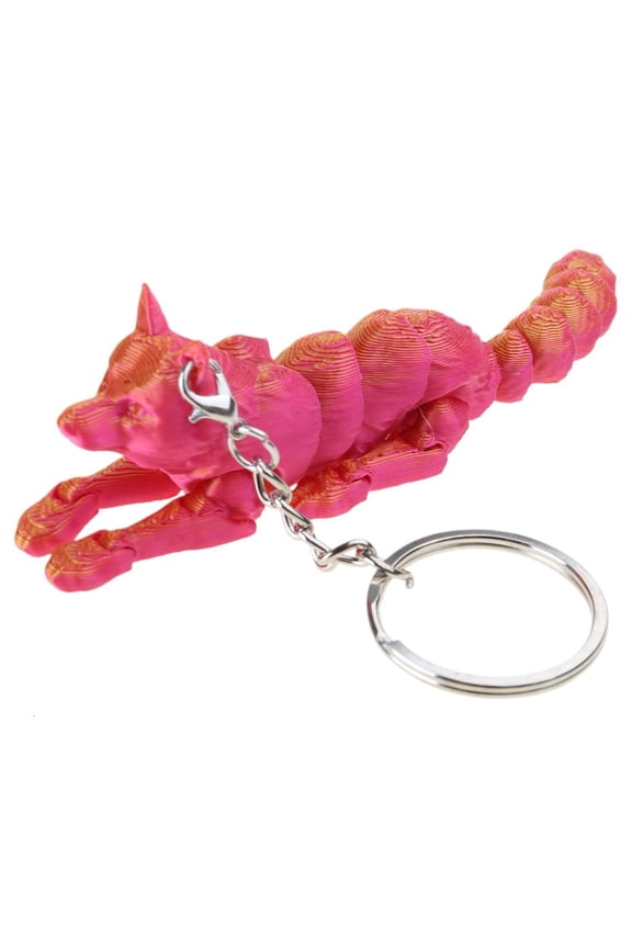 Tibvox Articulated 3D Wolf Keychain Craft for Easy Carrying and Display Solution