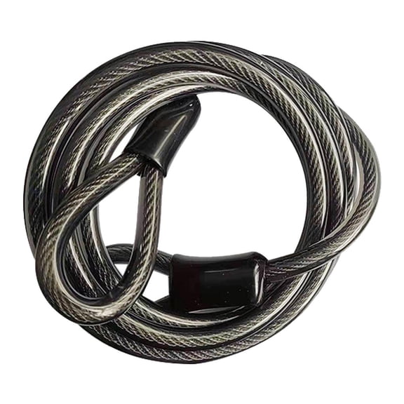 Tibvox Bike Chain Lock Rope Security Anti Theft Bike Lock Chain Flexible Steel Cable with rings End for Motorcycle, bicycles