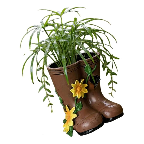Tibvox Boot Vases Boot Planter Outdoor Decorative Plant Pot Bucket for Party Wedding