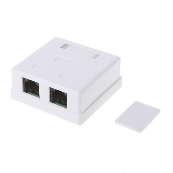 Tibvox CAT5e RJ45 Ethernet Keystone Coupler Connector Fem to Fem CAT5e Dual Jack 8P8C Extender Network Cable Inline Modular
