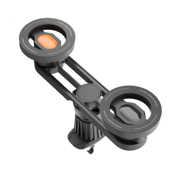 Tibvox Car Vent Phone Holder Magnetic for Two Devices Strong 66lbs Magnet Double Hook Lock For Horizontal Vents No Tools Need