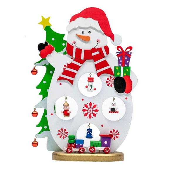 Tibvox Christmas Decorations Wood Small Ornaments Desktop Decorations Wood Ornaments