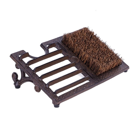 Tibvox Classical Cast Iron Shoe Cleaner Boot Scraper with Brush For Home Garage Farm