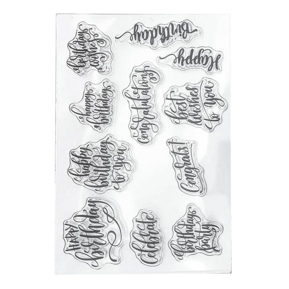 Tibvox Clear Stamps Christmas Gnomes Pattern Transparent Seal Stamps for Cards Making