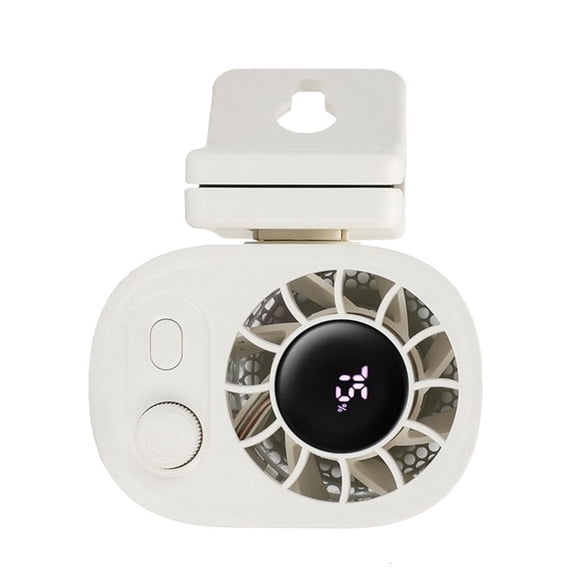 Tibvox Clip Fan with LCD Display 360 Rotating Head for Umbrellas Rechargeable Cooling Device for Workstations Nursery