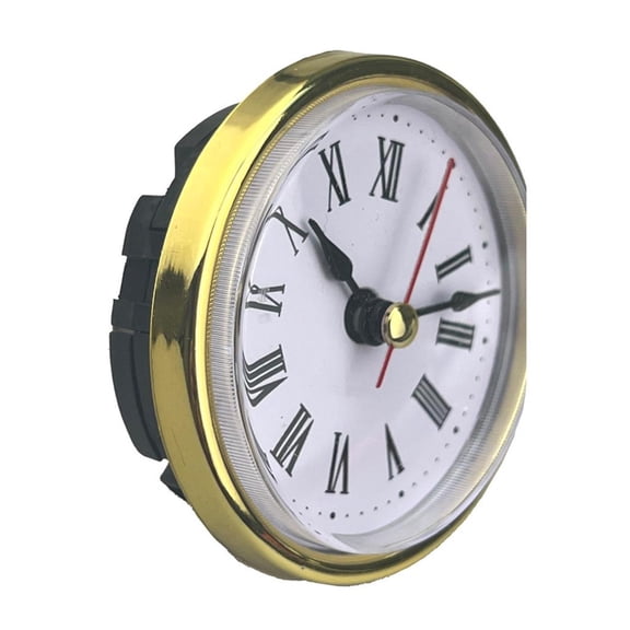 Tibvox Clock Insert Quartzs Movement Round Decor for LivingRooms Office Desktop Craft
