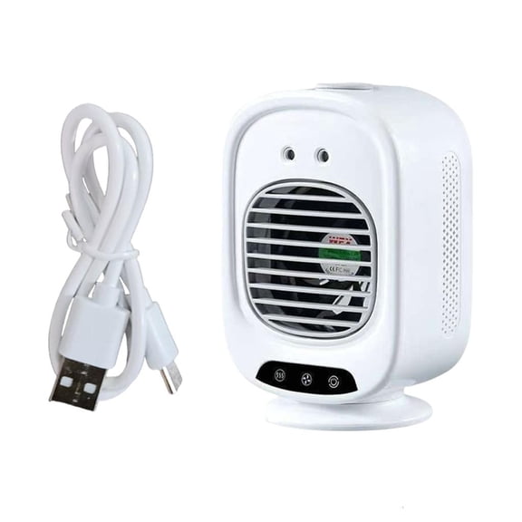 Tibvox Convenient Portable Misting Fan Adjustable Cooling Fan Plastic Texture for Outdoor Activity Office and Student Use