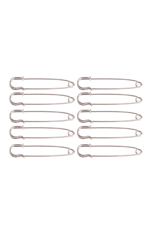 Tibvox Convenient Safety Pins DIY Sewing Tools 10 Pcs Heavy Duty Brooch Making Accessories for Crafts Skirts Sweaters Shawls
