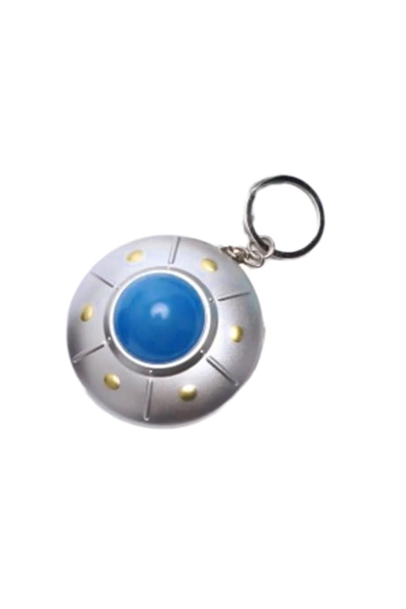 Tibvox Creative Plastic Flying Saucer Keychain Pendant with Mini LED Light for Children