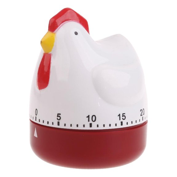 Tibvox Cute Hen Shape Kitchen Cooking Timer Mechanical Countdown Clock Alarm Reminder f