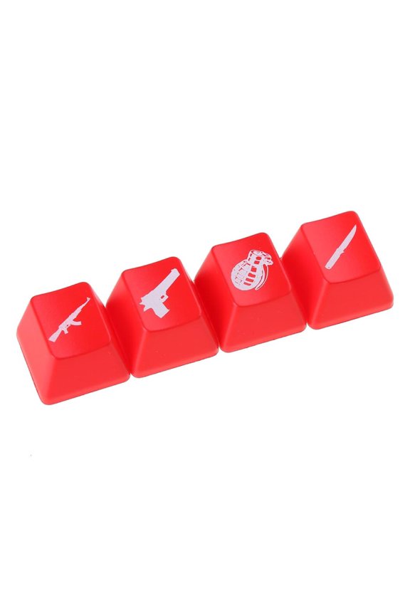 Tibvox DIY Backlit WASD Direction Keys Personality Keycaps for Mechanical Keyboards OEM R4 Height CF Poker Keycap