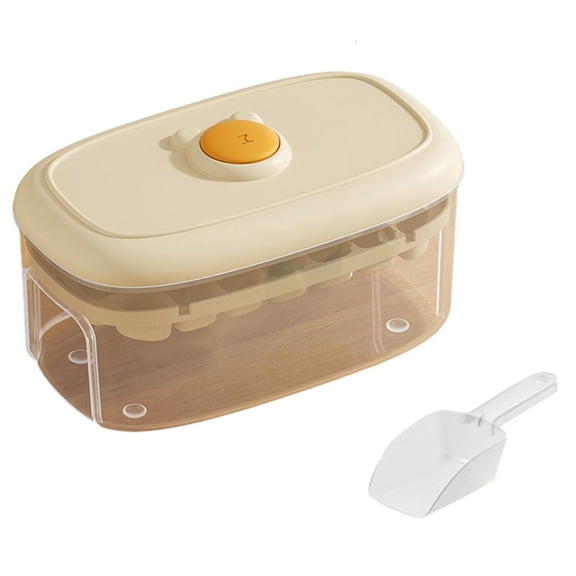 Tibvox Delicate Design Ice Cubes Maker with Grip Handle and Removable Lid for Home Use