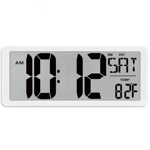 Tibvox Digital Wall Clock With Temperature And Date – 14Inch Display Backlight Wall Clocks 1PC For Easy Viewing