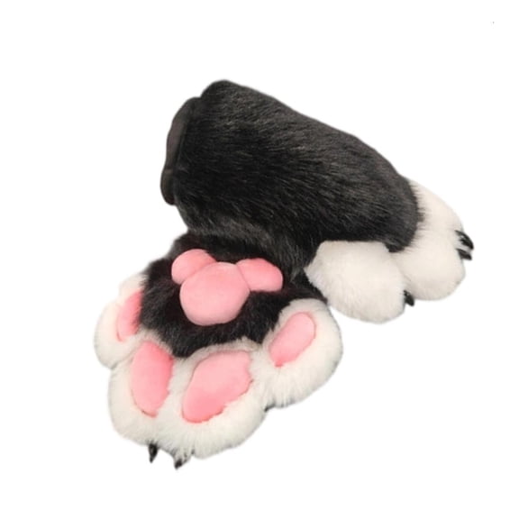 Tibvox Dog Paws Gloves With Claw Animal Paws Gloves Therians Paws Fursuit Halloween Cosplay Costume Accessories Therians Gear