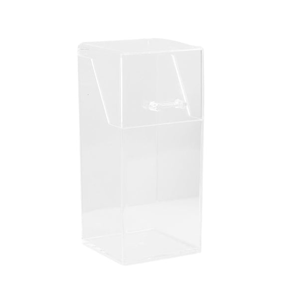 Tibvox Dustproof Clear Makeup Storage Box With Snap Closure Acrylic Cosmetic Organizers for Beauty Tools and Small Items