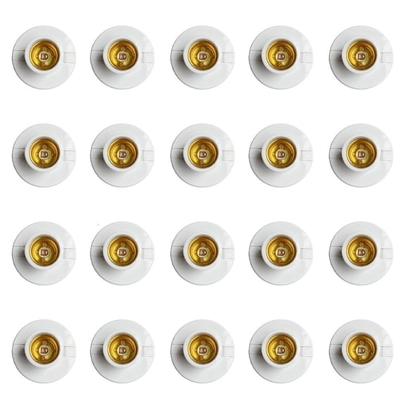 Tibvox E27 Screw Lamp Stand Light Bulb Socket Holder For Ceiling And Pendant Lamp 20Pcs Box, Easy Installation