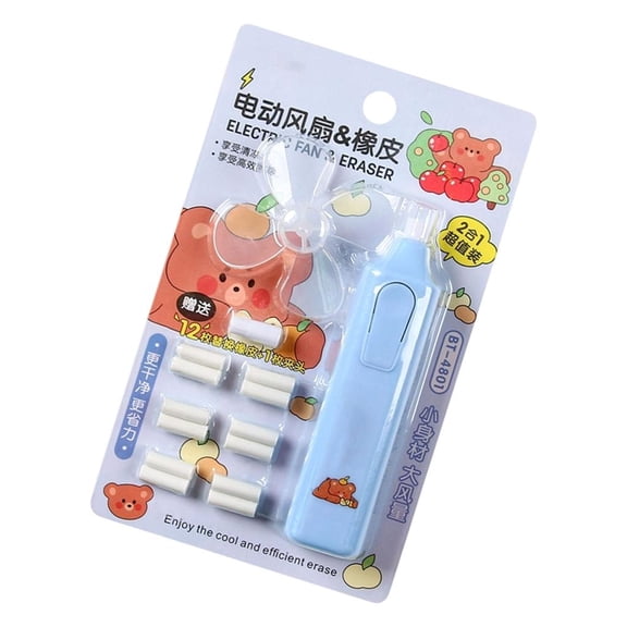 Tibvox Electric Eraser With Built In Fan for Art Project with 12 Refills Automatic Eraser for Artist Beginner Travel Sketching
