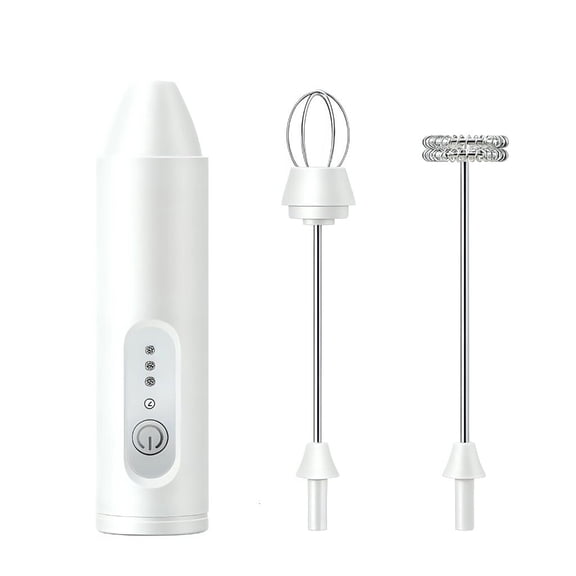 Tibvox Electric Milk Frother Stainless Steel Coffee Foam Maker Rechargeable Coffee Whipper Handheld Blender Whisk for Latte