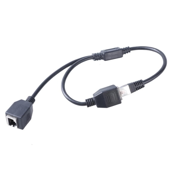 Tibvox Ethernet Cable Splitter RJ45 Male to Double Female Ports, Ethernet Y Adapter Ethernet Splitter for LAN Connection