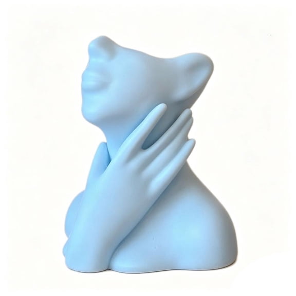 Tibvox Face Vase Female Form Flower Vase Moderns Body Vase Home Decors Decorative Vase