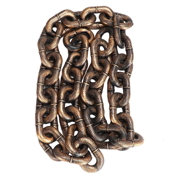 Tibvox False Iron Chain Dog Leash for Fun Short Video Props Interesting Dog Chain