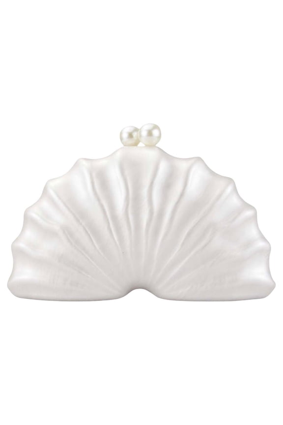 Tibvox Fashionable Acrylic Evening Clutch In Shell Shape Shoulder Bag Crossbody Purse For Weddings And Cocktail Party