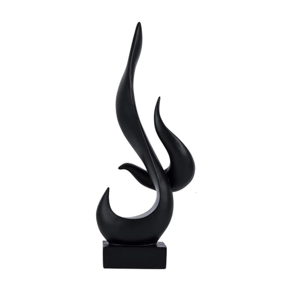 Tibvox Flame Statue Flame Sculptures Modern Abstract Statue Table Ornament for Home