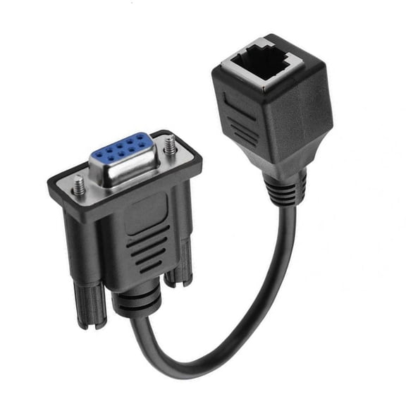 Tibvox Flexible DB9 9-Pin Serials Port Female/Male to RJ45 Cable DB9 to RJ45 Adapter Cable Connect Different Devices with Ease