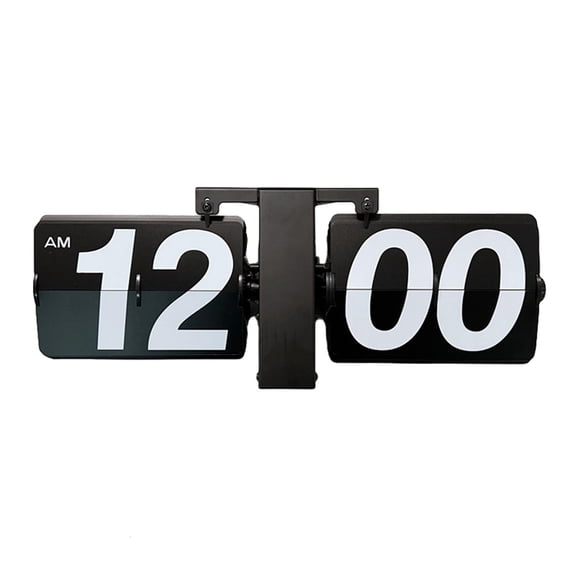 Tibvox Flip Desk Clock Retro Digital Display Battery Powered 14" x 5.5" x 3.5"